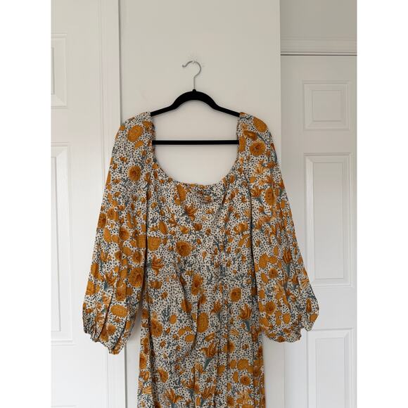 NWT Agua by Agua Bendita Vida Capullo Dress Long Sleeve Maxi Dress Gown - Picture 3 of 11